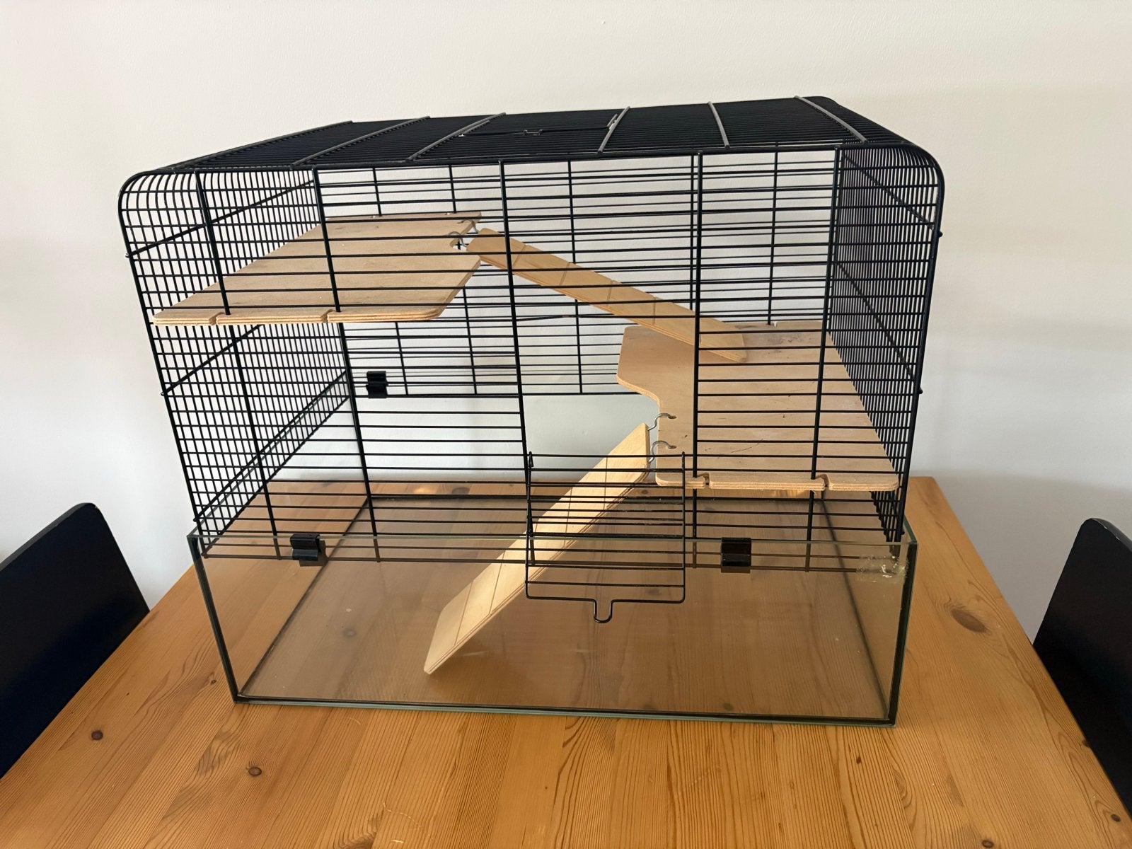 Stylish hamsterkooi met veel bijbehoren, Ophalen, Gebruikt, Knaagmateriaal