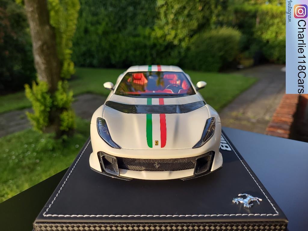 BBR 1/18 Ferrari 812 Competizione Fuji White Italian Stripe, Hobby en Vrije tijd, Modelauto's | 1:18, Ophalen of Verzenden, Nieuw