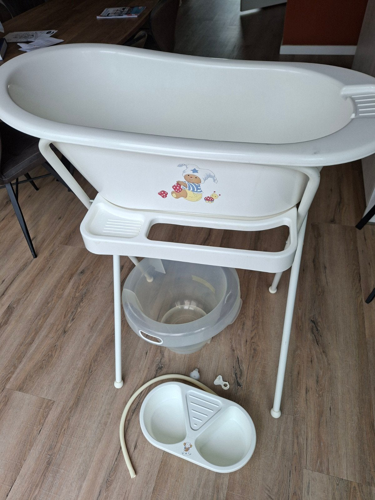 Babybadje met tummytub, standaard en toebehoren, Kinderen en Baby's, Badjes en Verzorging, Gebruikt, Badje, Standaard, Ophalen