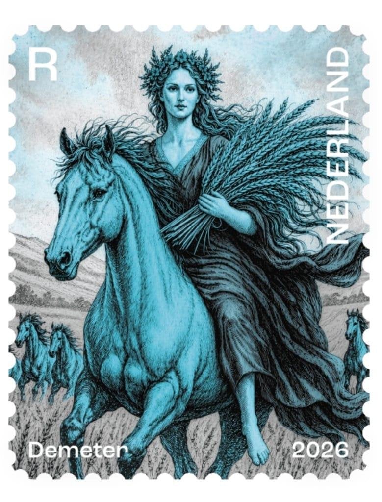 2026 Nederland Crypto Stamp - Demeter - BLAUW. Postfris., Ophalen of Verzenden, Na 1940, Postfris