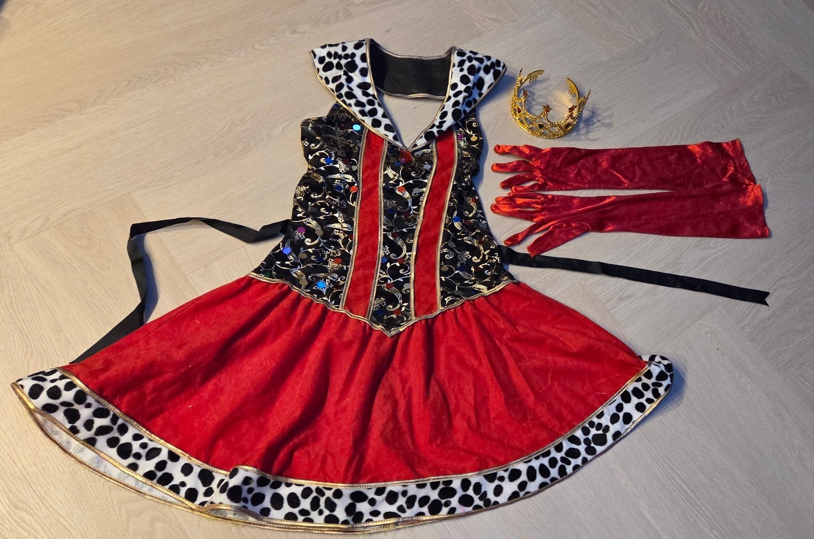 Carnavalspak dames Koningin mt 36 incl handschoenen en kroon, Carnaval, Ophalen of Verzenden, Kleding, Maat 36 (S)
