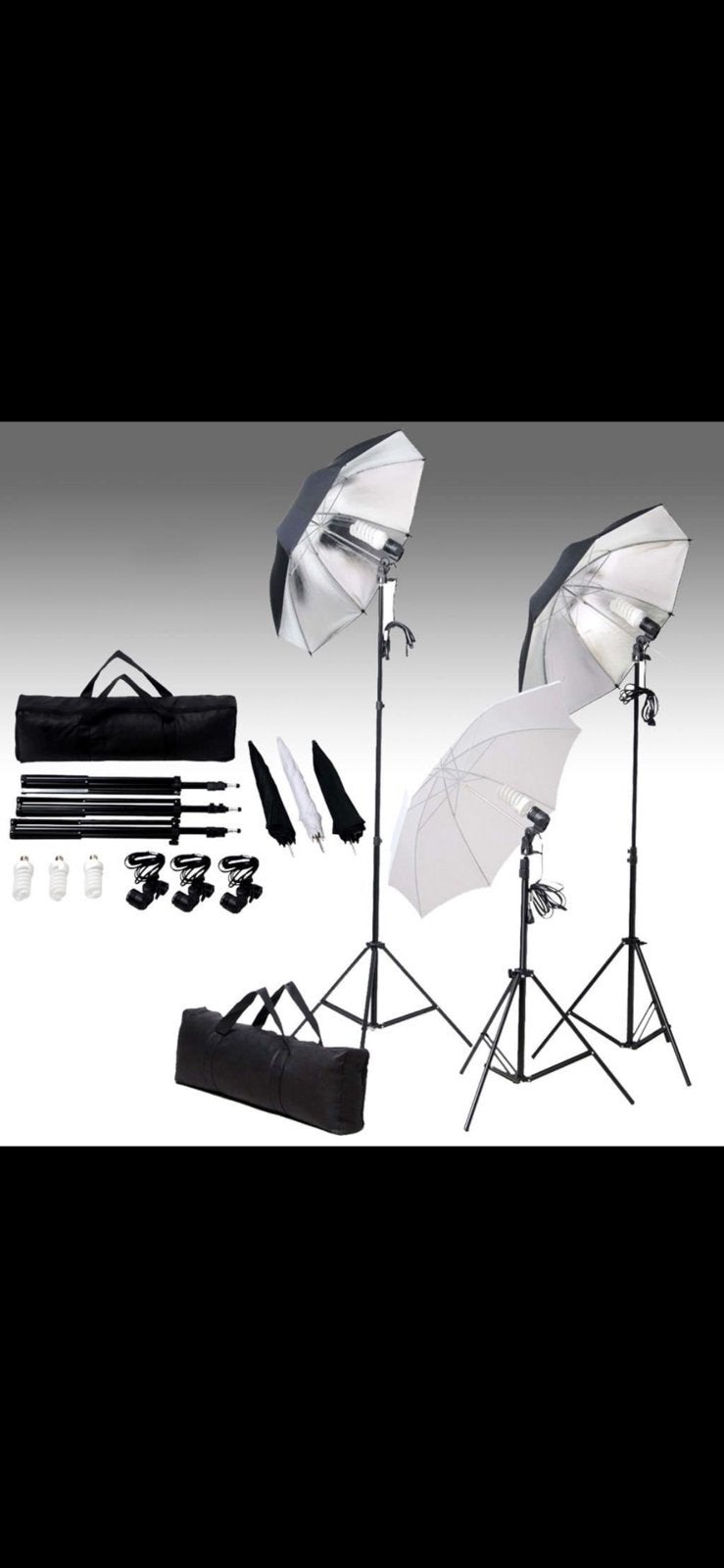 Nieuwe vidaXL Fotostudio Verlichtingsset | 3 Statieven |, Ophalen of Verzenden, Zo goed als nieuw