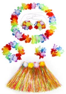6x Hawaiiaanse kleding setjes voor meisjes (5-9 jaar), Ophalen of Verzenden, Gebruikt, 122 t/m 128, Meisje
