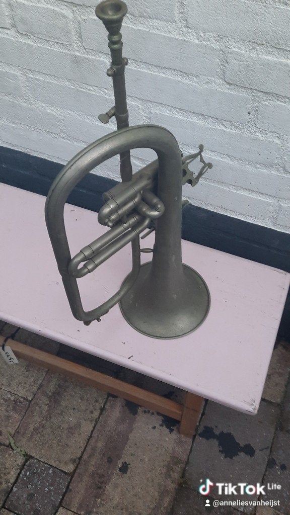 Antieke trompet van Van Engelen Lierre, Muziek en Instrumenten, Ophalen of Verzenden, Gebruikt, Overige typen