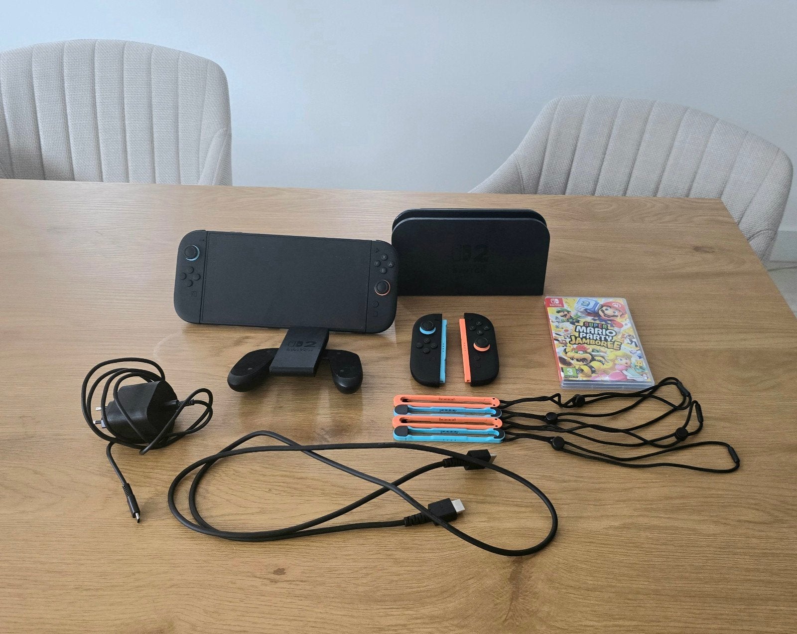 Nintendo Switch 2 Set + 2 extra controllers + Mario Party, Switch OLED, Met games, Ophalen of Verzenden, Zo goed als nieuw