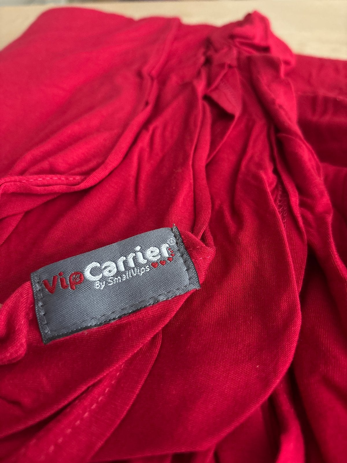 VipCarrier Draagdoek Rood - 70% Bamboe, 30% Katoen, Overige merken, Draagdoek, Ophalen of Verzenden, Zo goed als nieuw