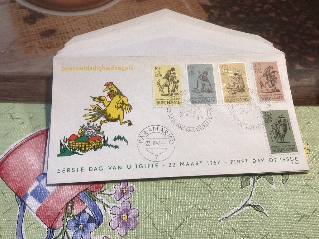 No4875 Suriname E52 Heb ook Nederland jaargangen fdc 1963, Postzegels en Munten, Ophalen, Onbeschreven, Rest van de wereld