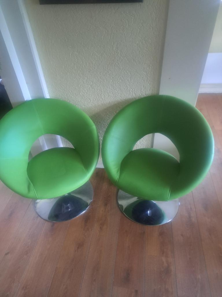 2 design stoelen, Huis en Inrichting, Ophalen of Verzenden, Zo goed als nieuw, 75 tot 100 cm