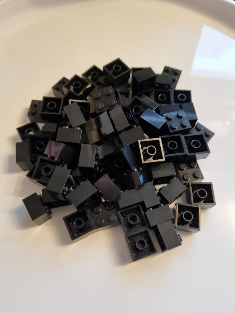 100 nieuwe lego stenen 2x2 Black / Zwart, Ophalen, Overige thema's, Lego, Nieuw