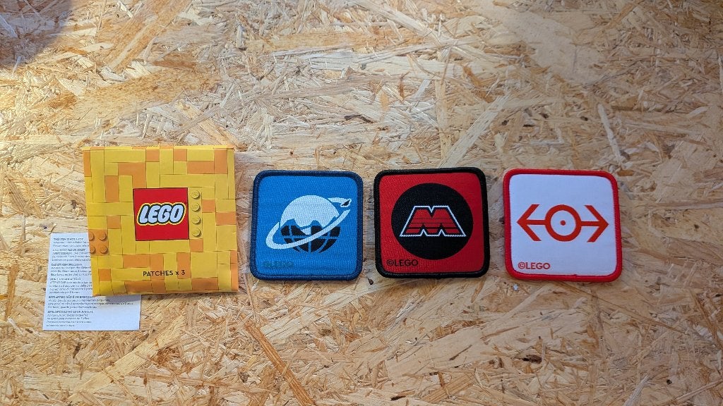 Lego patches x3 | Space, Monorail & Technic officieel, Ophalen of Verzenden, Zo goed als nieuw, Stoffen beer, Overige merken