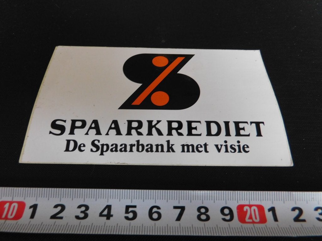sticker Spaarkrediet De spaarbank met visie, Ophalen, Zo goed als nieuw