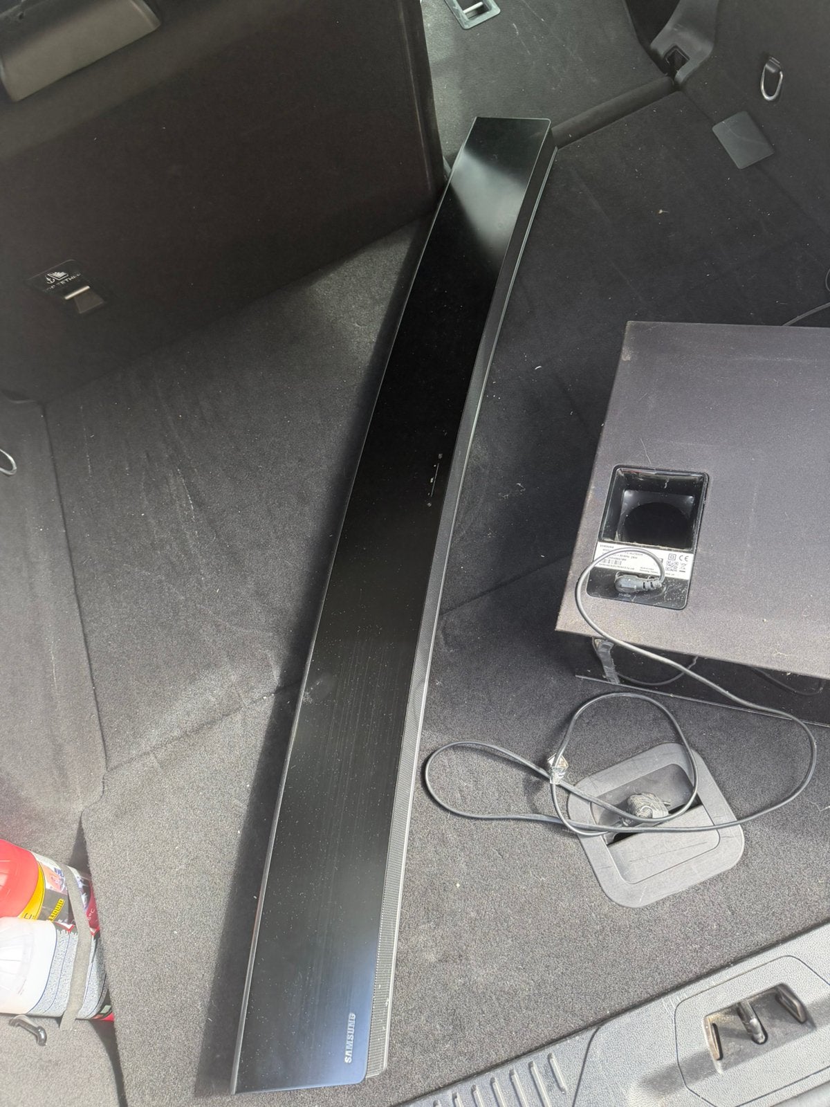 HW J7500 curve sounbar samsung met subwoofer, Ophalen, Bluetooth, Zo goed als nieuw