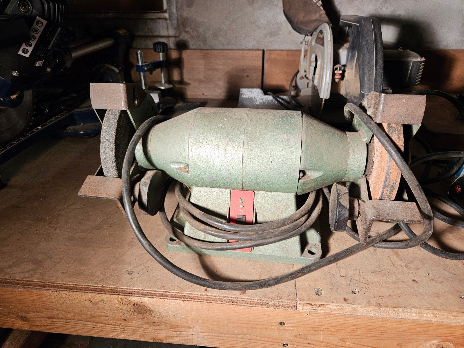 Vintage DDR Werkbankslijpmachine VEB Galvanotechnik Leipzig, Ophalen