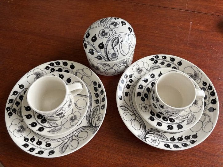 Arabia Finland KoKo servies set - 2 kop en schotels, Arabia, Keramiek, Vintage, Nieuw