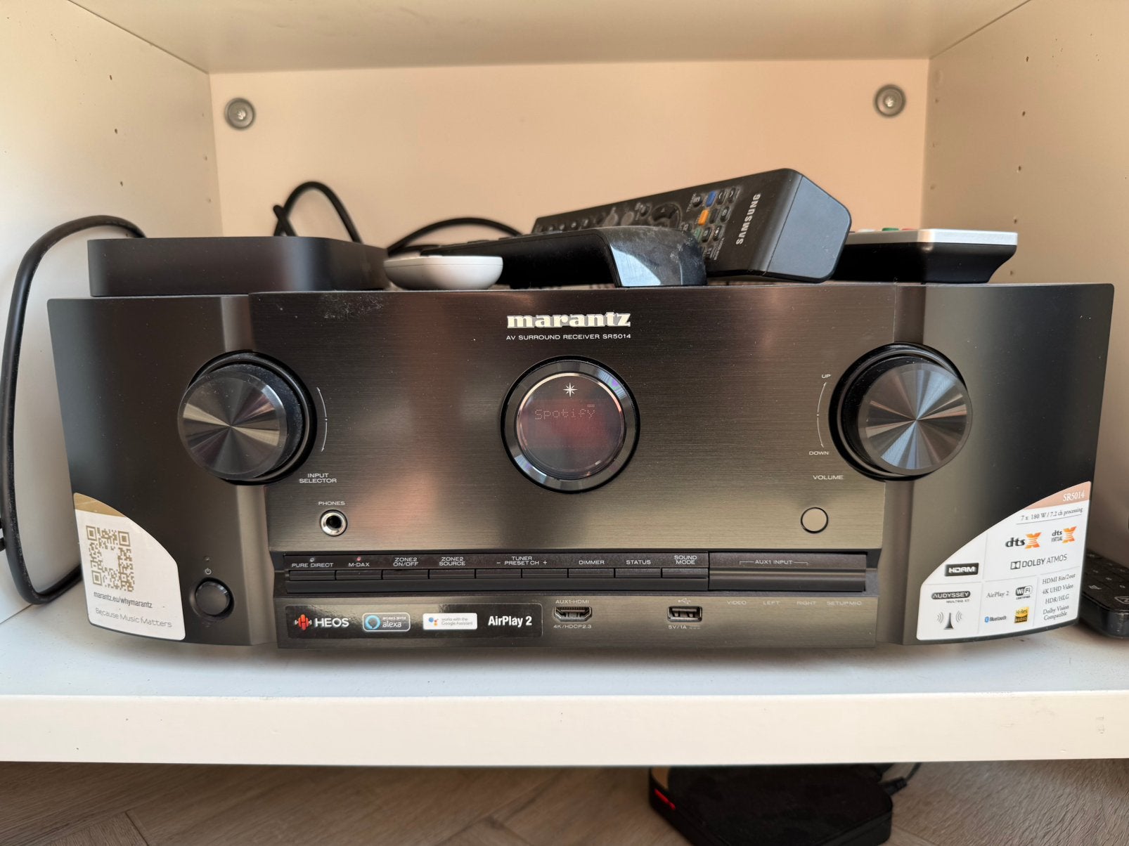 Marantz 7.2 SR5014, Ophalen of Verzenden, Zo goed als nieuw, 120 watt of meer, Marantz