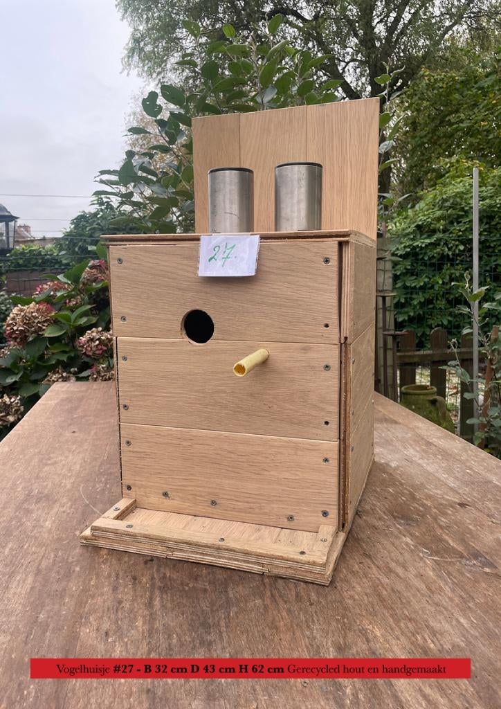 Handgemaakt vogelhuisje #27 - 32 X 43 X 62, Ophalen, Zo goed als nieuw