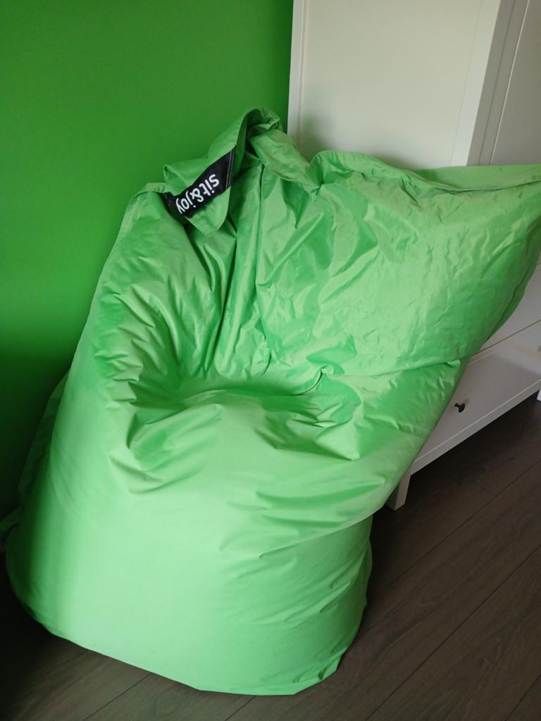 Sit&Joy largo zitzak lime, appelgroen., Huis en Inrichting, Zitzakken, Ophalen, Zo goed als nieuw