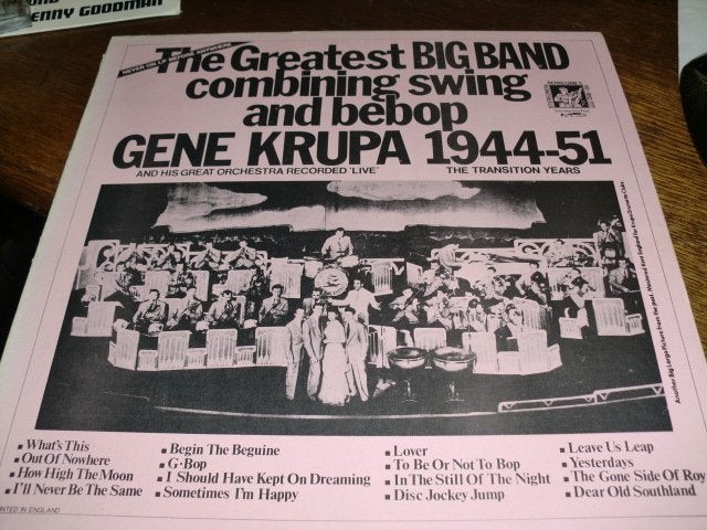 GENE KRUPA-1944-51: THE TRANSITION YEARS LIVE UK LP, LP, Ophalen of Verzenden, Zo goed als nieuw, 12 inch