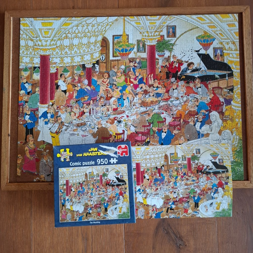 Puzzel Jan van haasteren the wedding, Ophalen of Verzenden, 500 t/m 1500 stukjes, Zo goed als nieuw, Legpuzzel