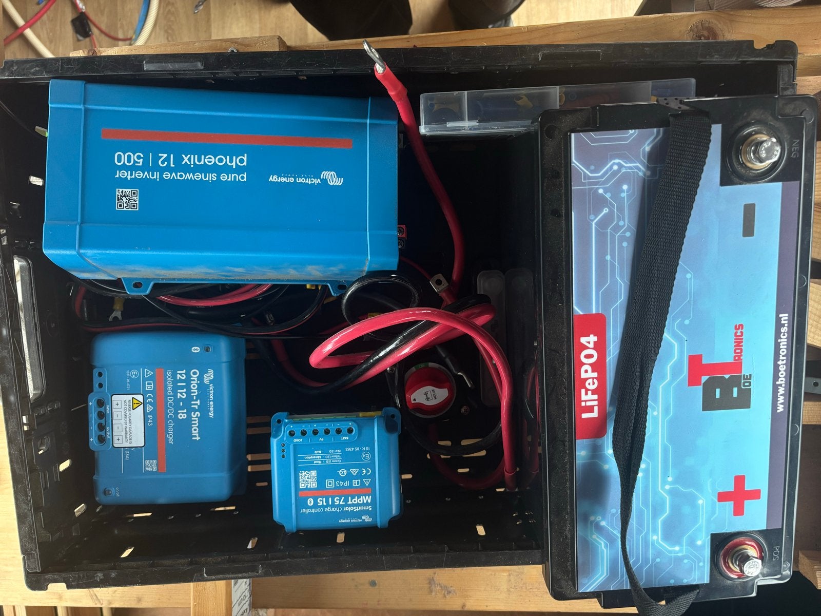 Complete Victron Energy Off-Grid Systeem met LiFePO4 Accu, Ophalen of Verzenden, Zo goed als nieuw