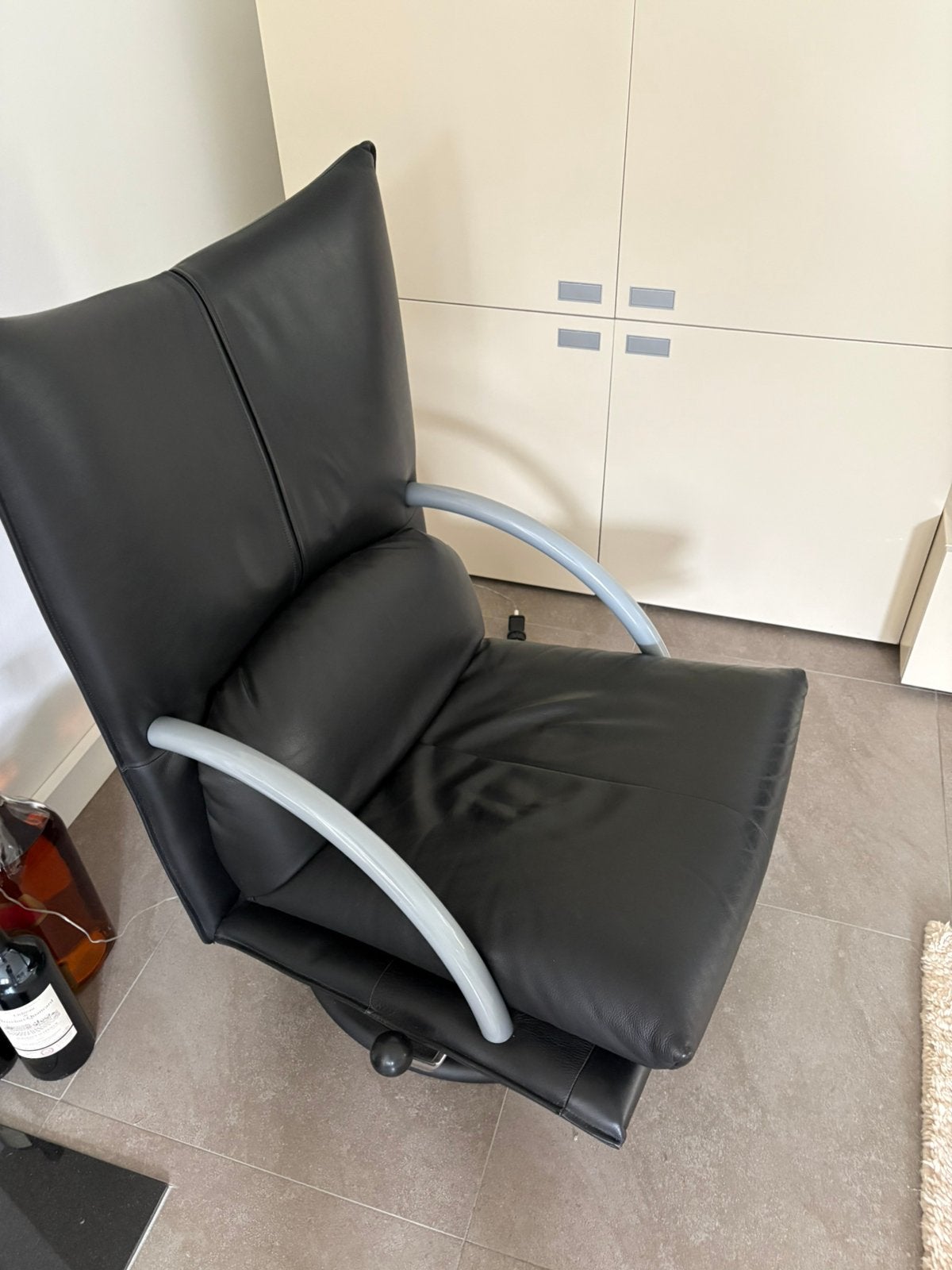 Rolf Benz lederen fauteuil, Ophalen, Zo goed als nieuw, Leer, Modern