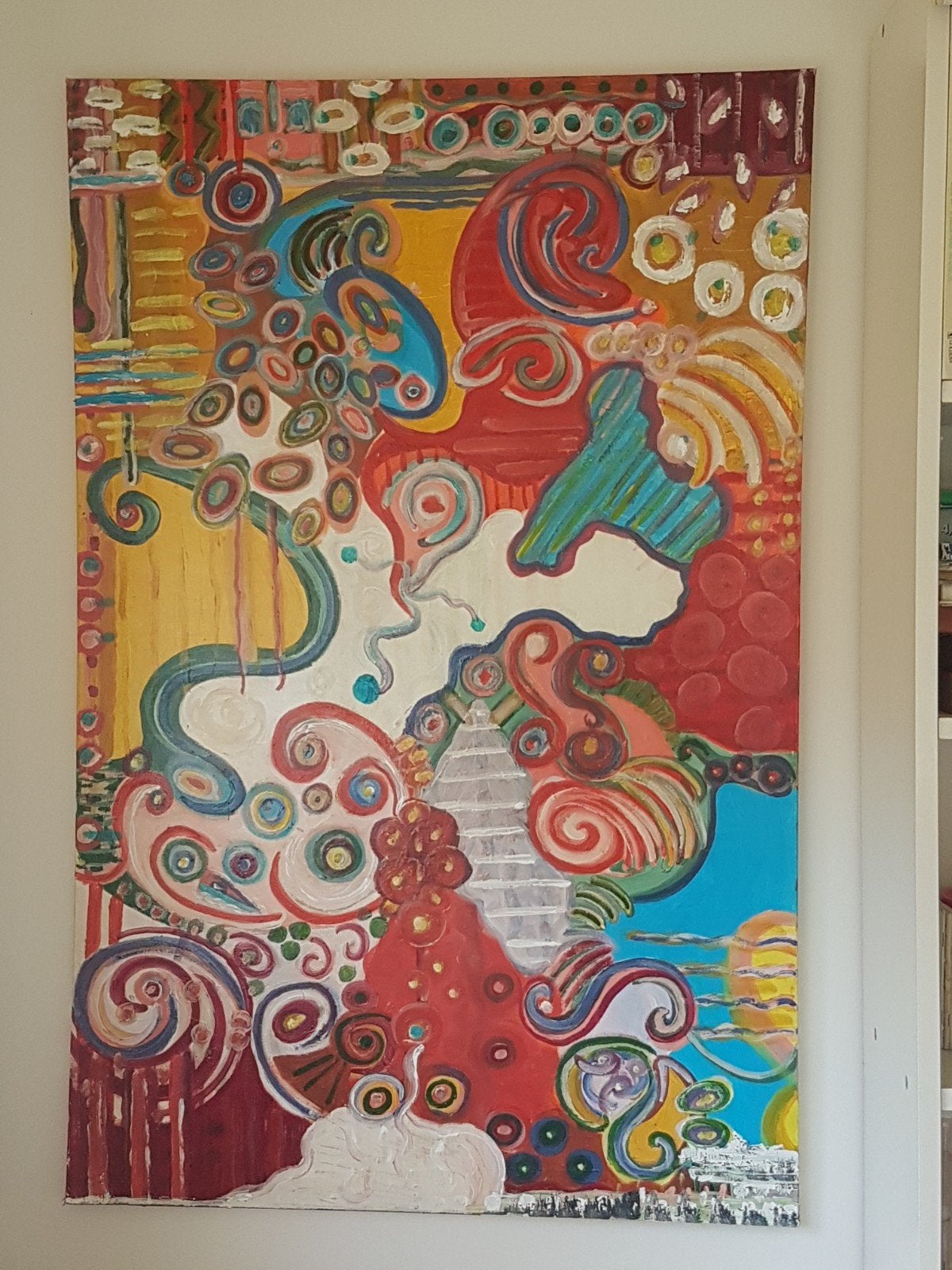 acrylschilderijen op canvas, Ophalen