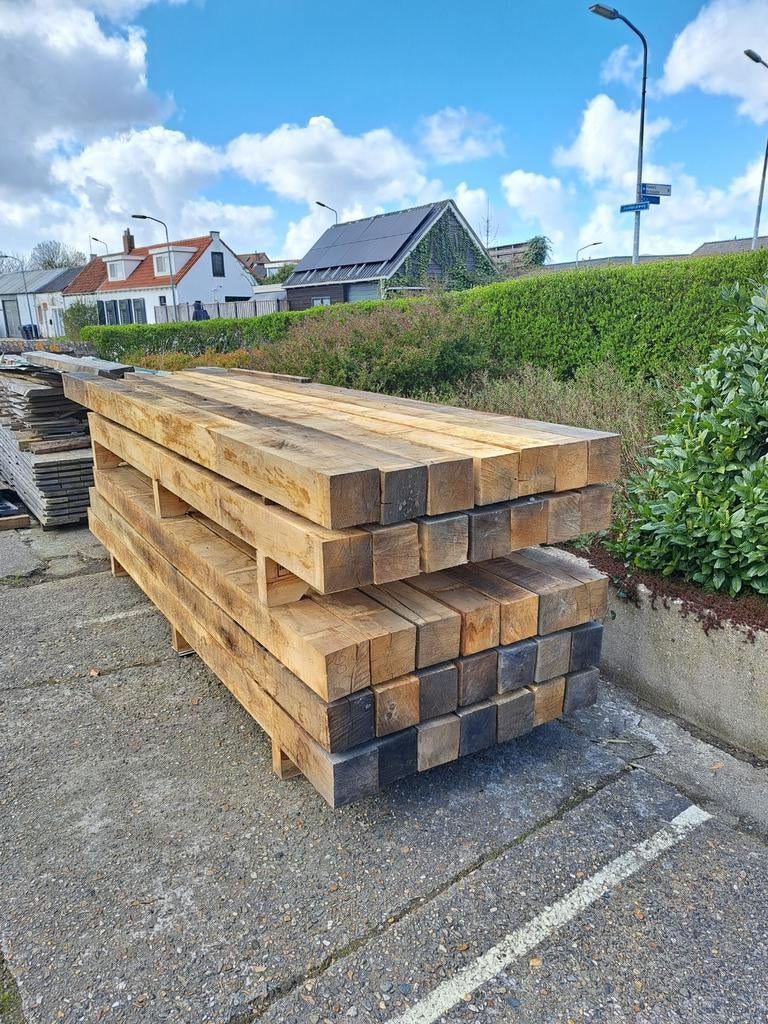 Eiken 15x15 palen/balken, Ophalen of Verzenden, Hout