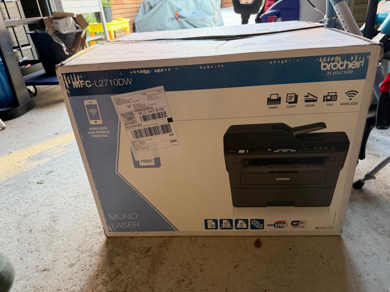 Brother MFC-L2710DW Compact Mono Laser 4-in-1 Printer, Ophalen, Faxen, All-in-one, Zo goed als nieuw