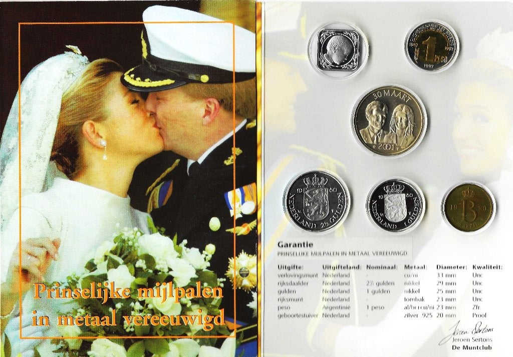 Nederland: : Mijlpalen Prinselijk/Numismatisch, Ophalen of Verzenden, Koningin Beatrix, Overige waardes, Setje