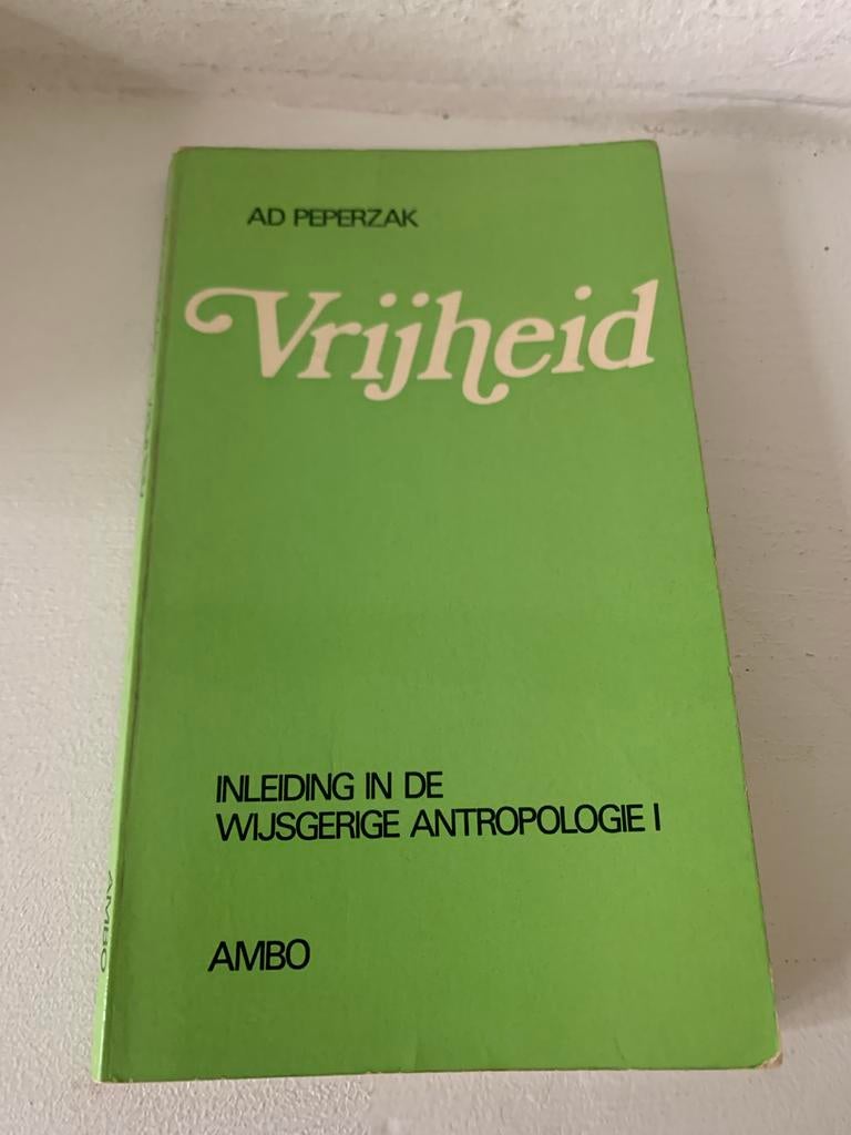 Vrijheid - Inleiding in de wijsgerige antropologie I, Ophalen of Verzenden, Gelezen, Spiritualiteit algemeen, Achtergrond en Informatie