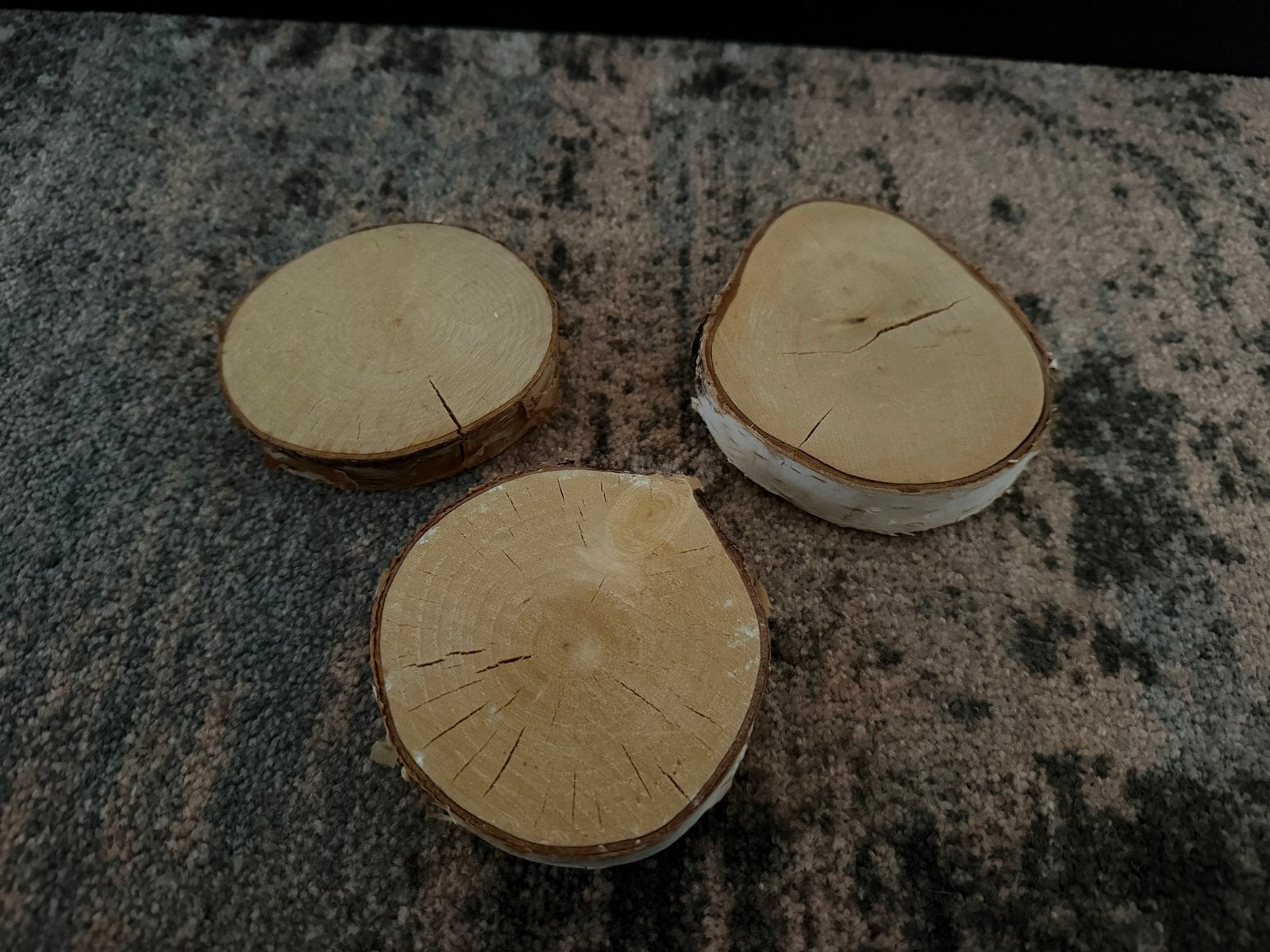 Set van 3 houten schijven - decoratie of onderzetters, Huis en Inrichting, Hout, Ophalen of Verzenden, Bruin, Landelijk