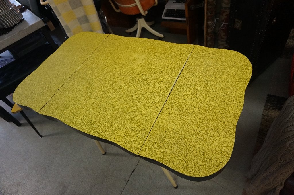 Vintage Formica Eettafel Oortafel (Jaren 50/60), Ophalen, Gebruikt, 100 tot 150 cm, 50 tot 100 cm