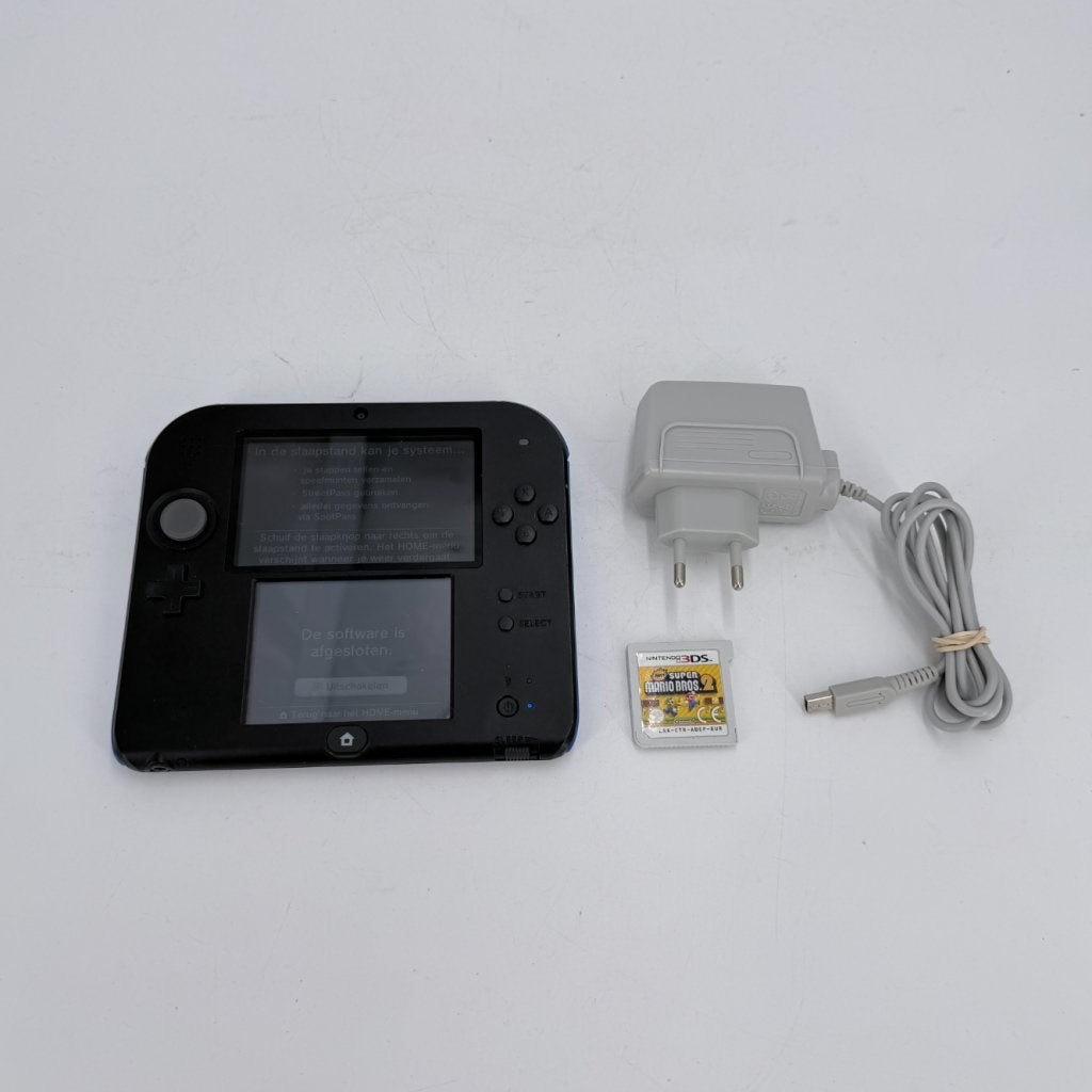 Nintendo 2DS - Blauw | Incl. New Super Mario Bros. 2, Spelcomputers en Games, Spelcomputers | Nintendo 2DS en 3DS, Nintendo, Gebruikt