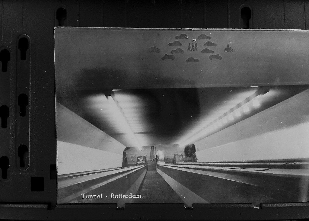 Rotterdam: Tunnel - Roltrappen, Ophalen of Verzenden, 1940 tot 1960, Ongelopen, Zuid-Holland