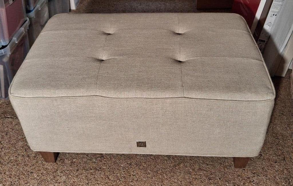 Riviera Maison Radziwill Hocker linen, Ophalen, Gebruikt, 50 tot 75 cm, Tijdloos