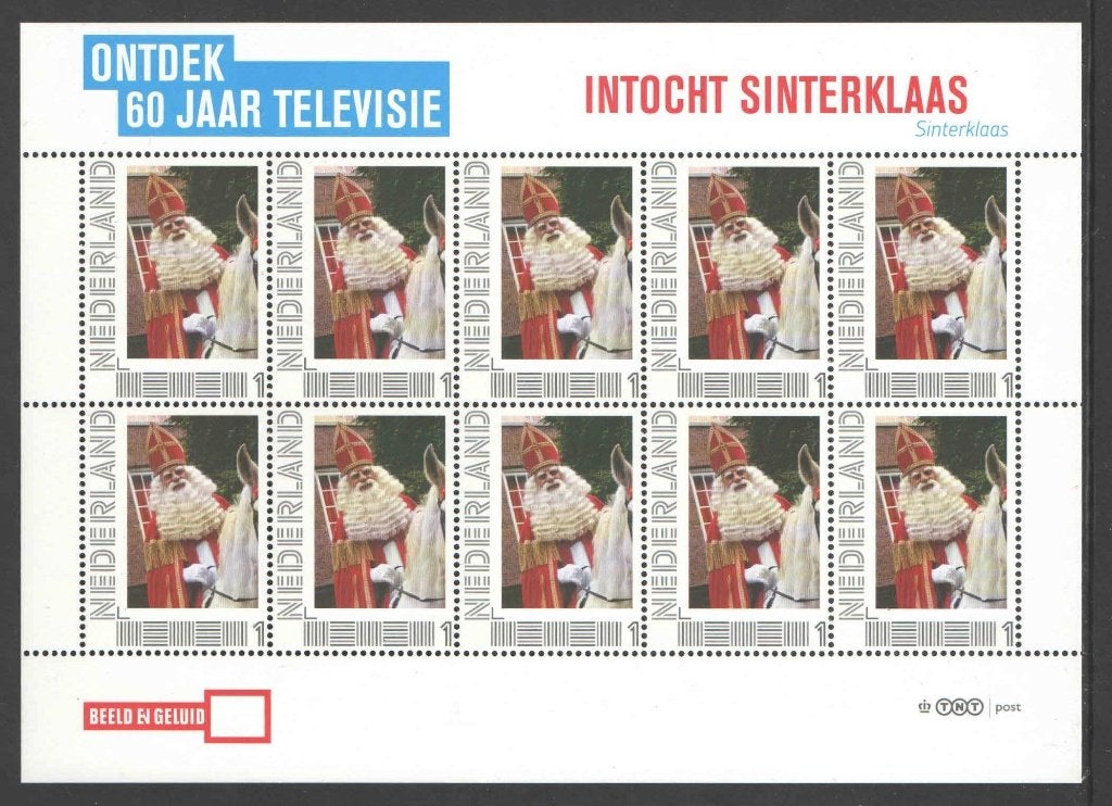 Postzegels Ontdek 60 jaar Televisie: Intocht Sinterklaas, Ophalen of Verzenden, Na 1940, Postfris