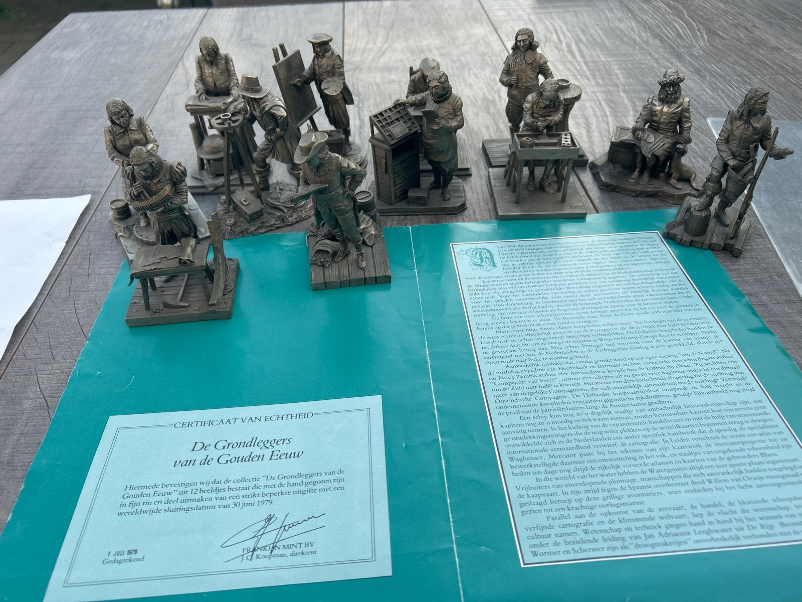 De Grondleggers van de Gouden Eeuw - Compleet met Certificaa, Groep mensen, Minder dan 20 cm, Ophalen of Verzenden, Handgemaakt