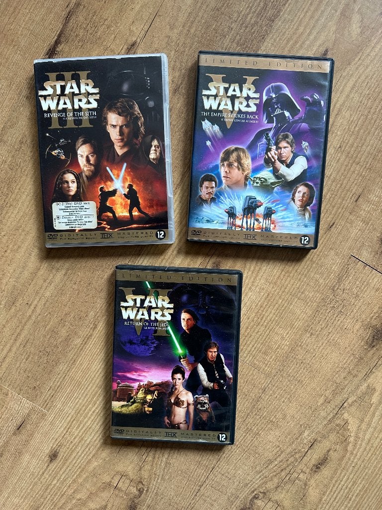 3 x dubbel DVD Star Wars: III, V en VI - IZGS, Vanaf 12 jaar, Ophalen of Verzenden, Zo goed als nieuw, Science Fiction