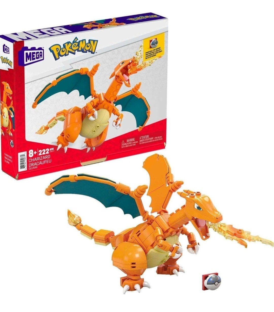 Mega Construx Pokémon Charizard, Kinderen en Baby's, Speelgoed | Bouwstenen, Ophalen of Verzenden, Zo goed als nieuw, Megabloks