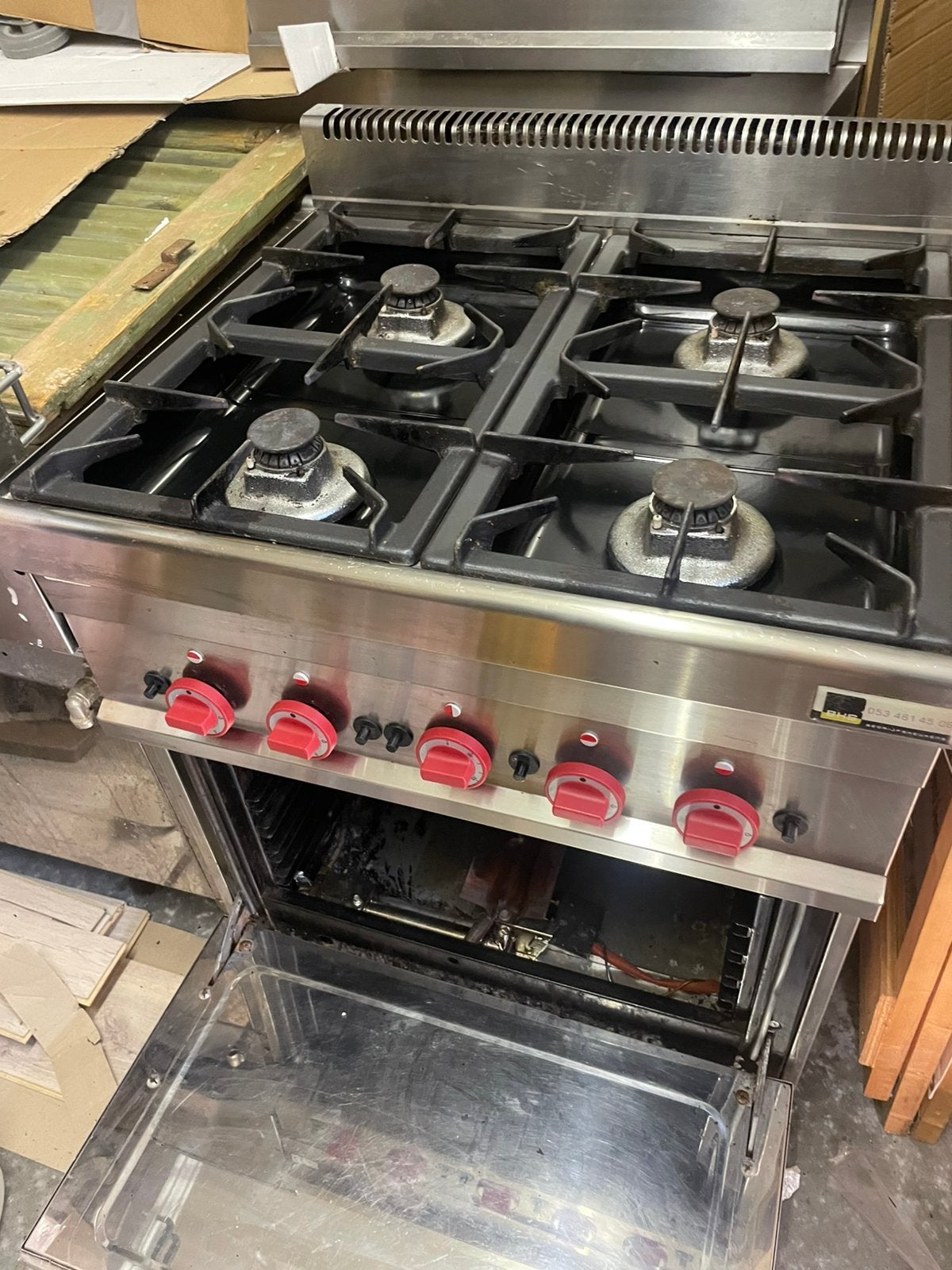 Gasfornuis Horeca, Ophalen, Gebruikt, 60 cm of meer, Gas