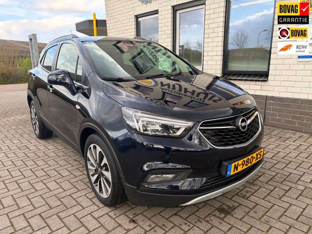 Opel Mokka X 1.4 Turbo Innovation / Carplay / Climate Contro, Auto's, Opel, 15 km/l, Gebruikt, Blauw, Leder en Stof