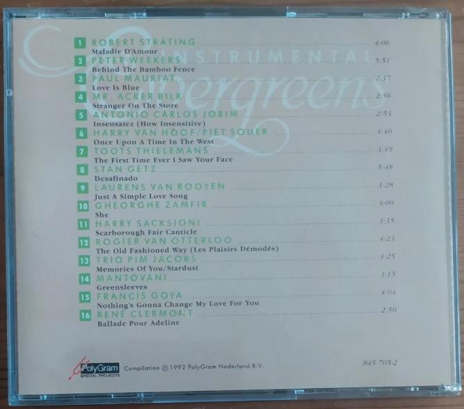 CD Instrumental Evergreens, Ophalen of Verzenden, Zo goed als nieuw