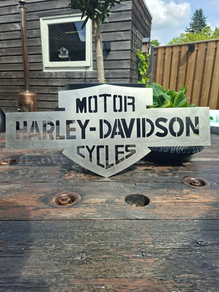 rvs harley davidson wand decoratie, Ophalen of Verzenden