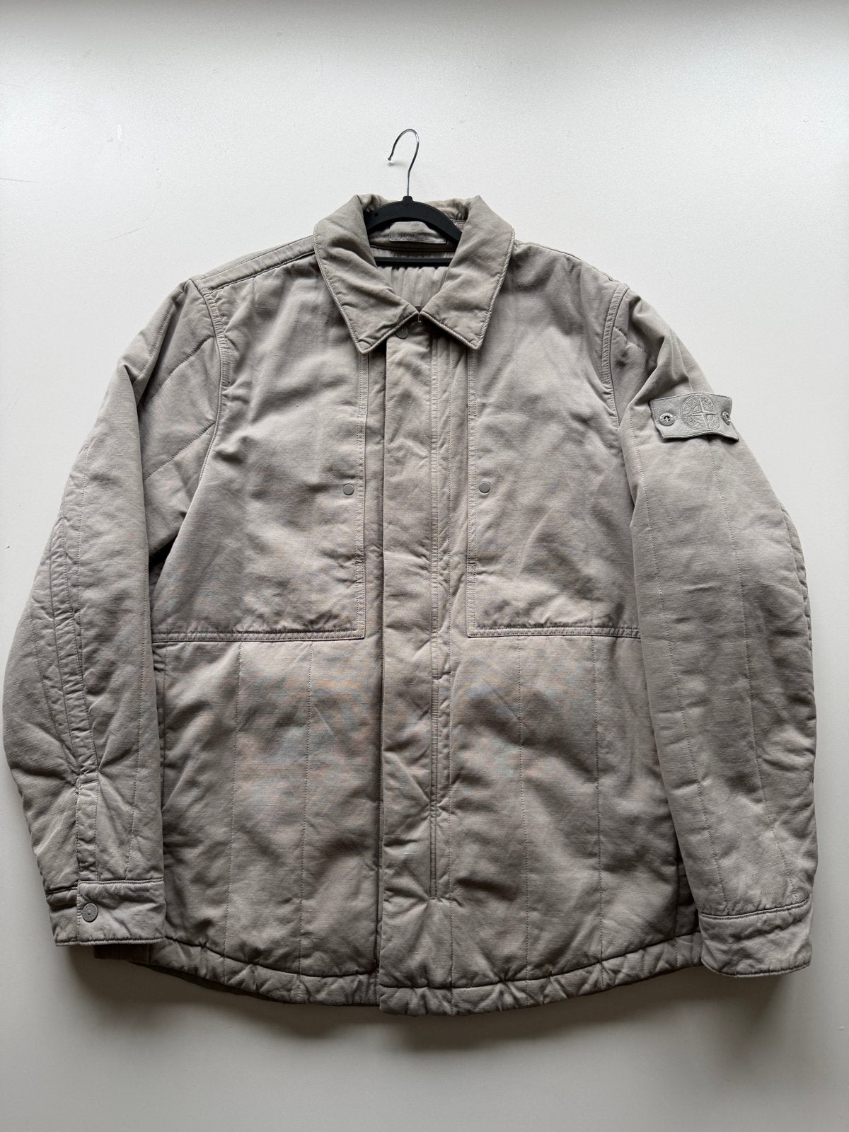 Stone Island Ghost Piece Gevoerde Jas - Maat L, Ophalen of Verzenden, Zo goed als nieuw, Maat 52/54 (L), Grijs