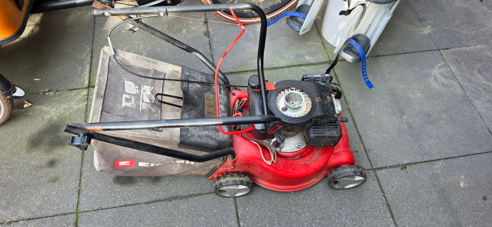 Benzine grasmaaier met defecten - voor de handige Harry, Ophalen, Gebruikt, Benzine-grasmaaier, Opvangzak