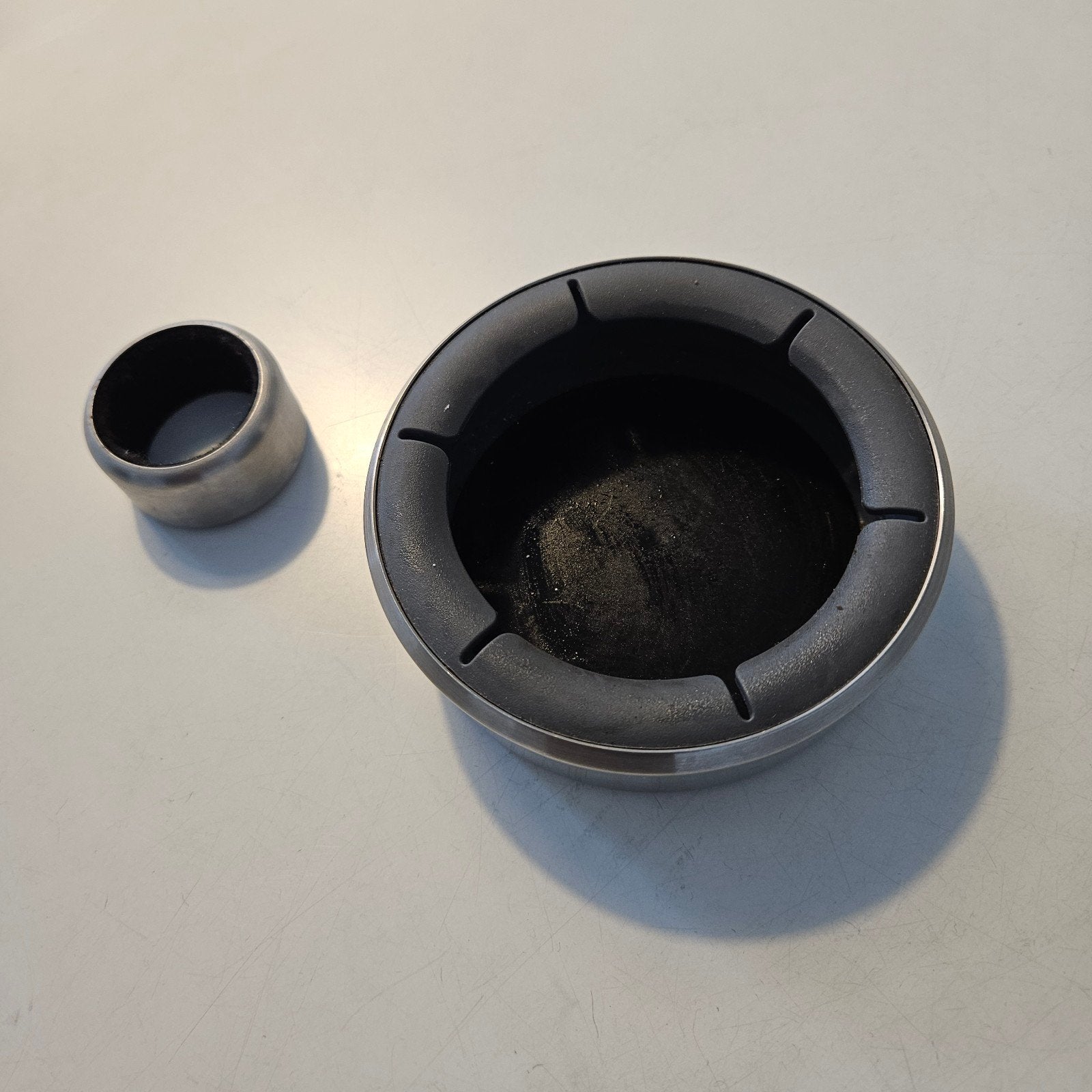 Vacuvin wijnfleshouder en ring, Flessenkoeler, Gebruikt, Zilver, Ophalen of Verzenden