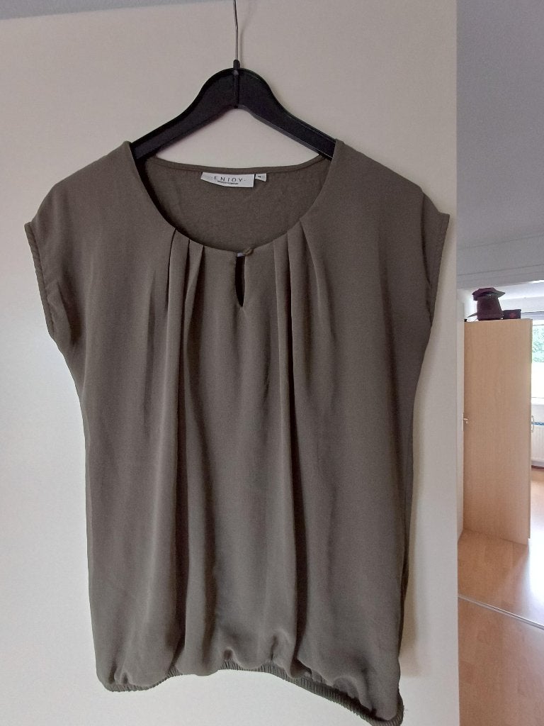 Olijfkleurig mouwloze dames blouse van Enjoy, Overige kleuren, Enjoy, Ophalen of Verzenden, Zo goed als nieuw