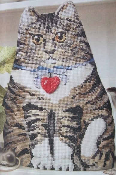 Borduurpatroon  Moeder poes en kittens   nr 8662, Verzenden, Nieuw, Handborduren, Patroon
