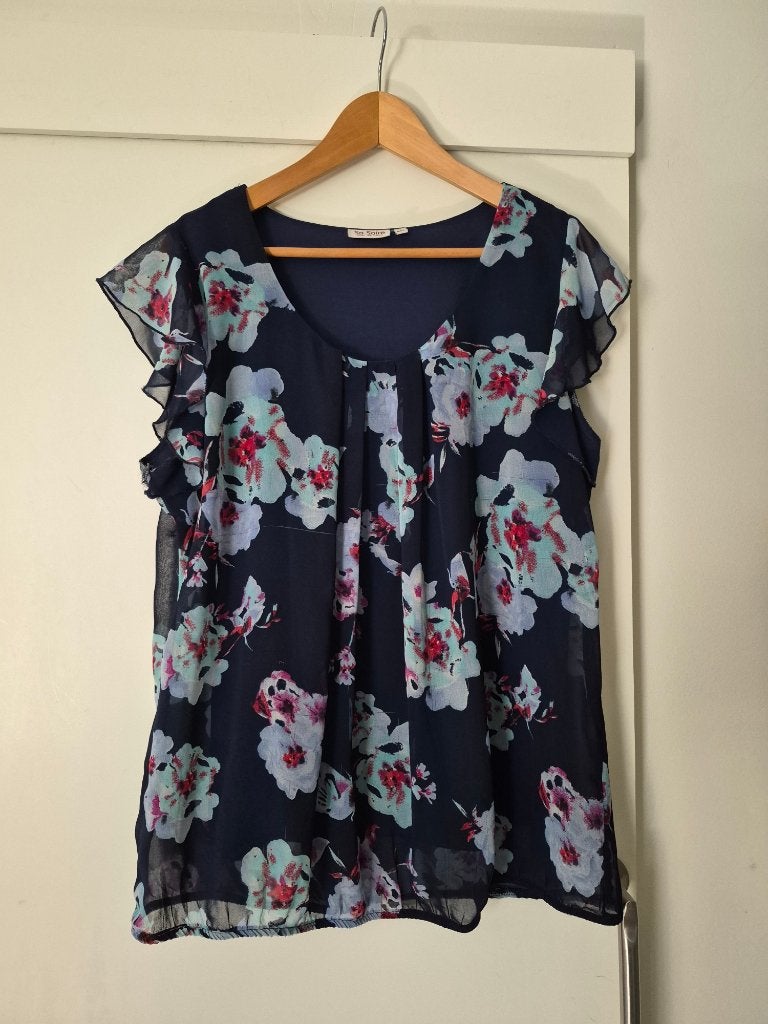 leuke top dubbellaags van so soire maat xxl 46, Kleding | Dames, Tops, So Soire, Blauw, Maat 46/48 (XL) of groter, Ophalen of Verzenden