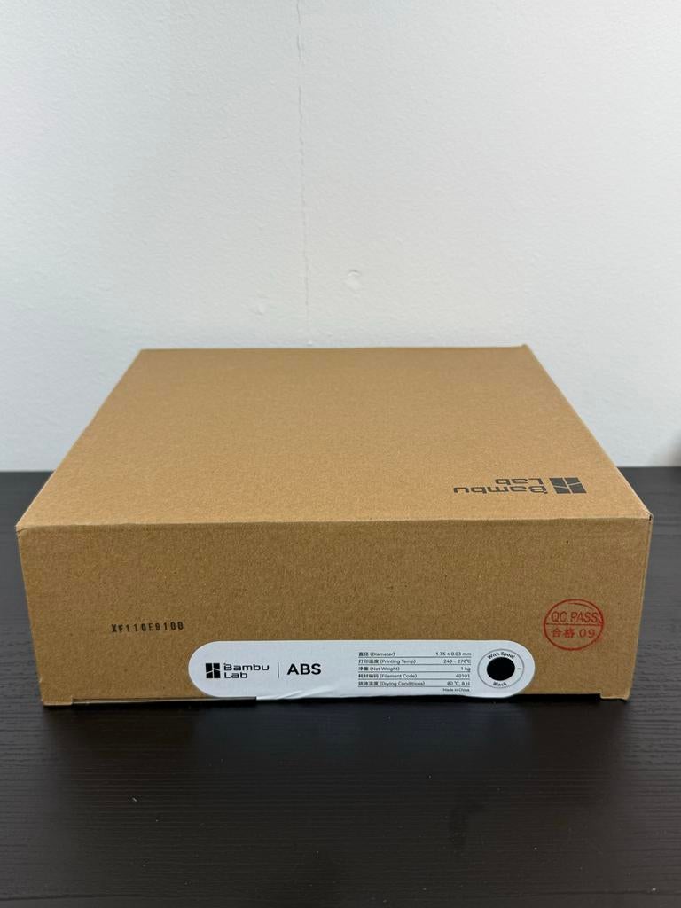 Bambu Lab ABS Filament Zwart 1.75mm - Met Spoel, Computers en Software, 3D-printerbenodigheden, Ophalen of Verzenden, Nieuw